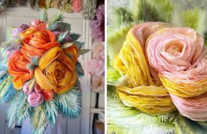 Woman Makes Enormous Paper Bouquets And Proves That Creativity Has No Limits